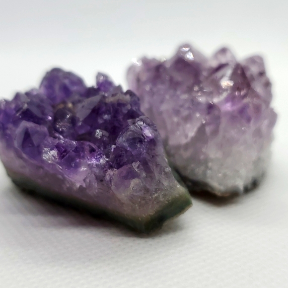 Amethyst Clusters Two Beautiful Pieces Dark & Light Colors #38 - Picture 4 of 13